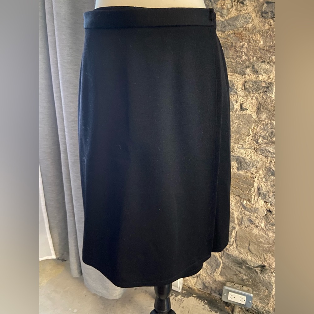 Sonia Rykiel black wrap around wool skirt